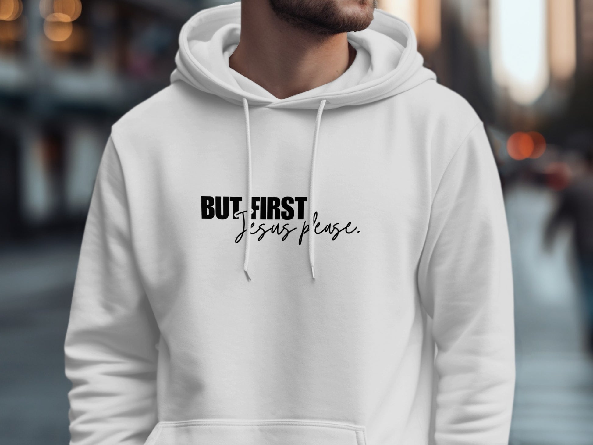 But First Jesus Please Inspirational Hoodie product
