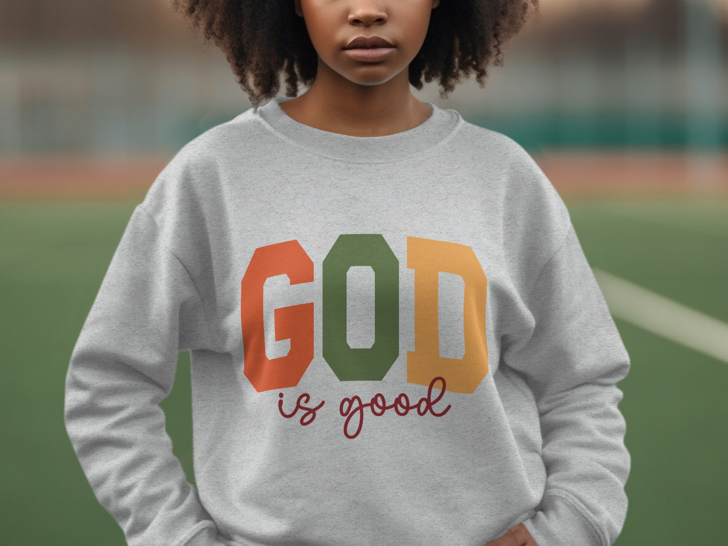 GOD is good graphic sweatshirt product