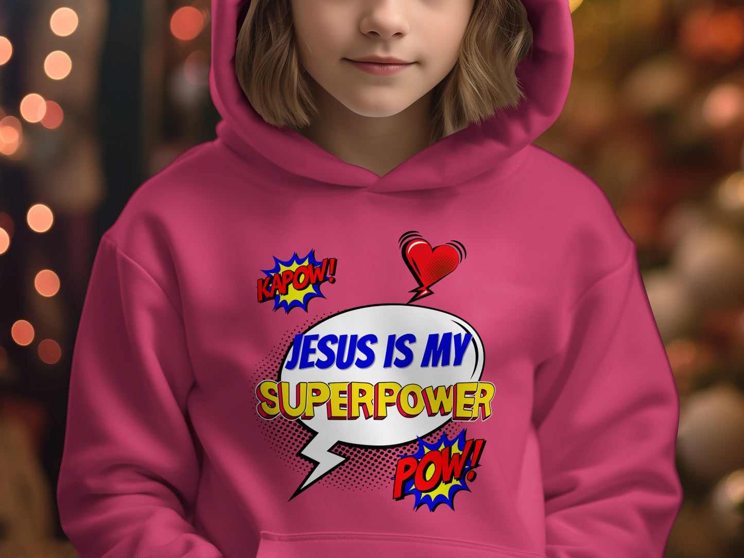 Jesus Is My Superpower Hoodie for Kids
