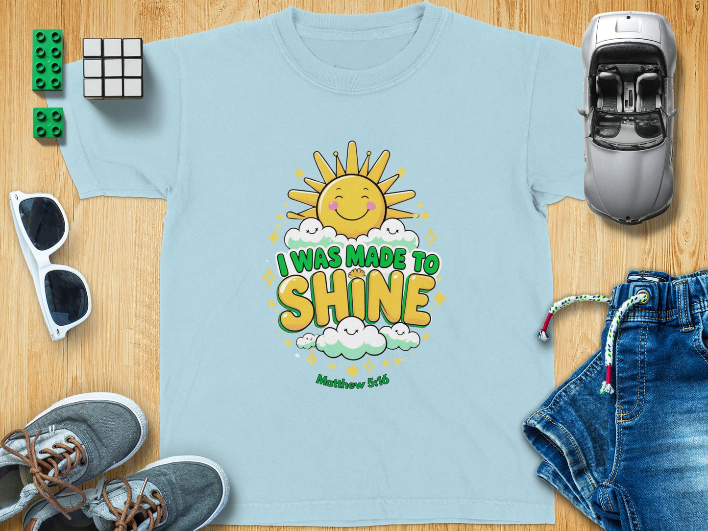 I Was Made to Shine Graphic Kids Shirt Product
