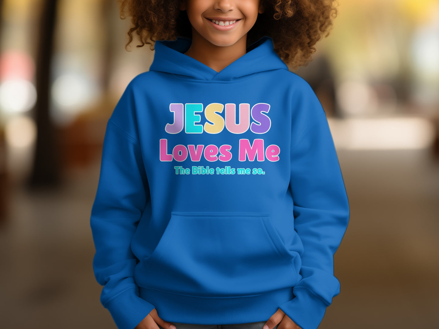 Colorful Jesus Loves Me The Bible Tells Me So Hoodie