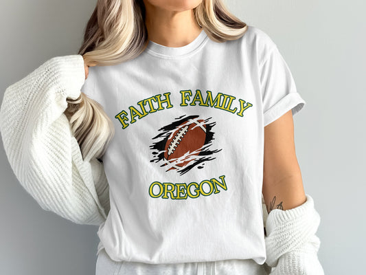 Faith Family Oregon Football Graphic Tee