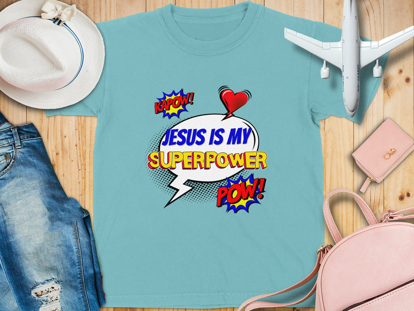 Jesus Is My Superpower Graphic Tee Shirt
