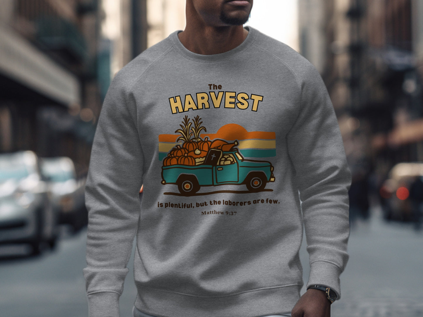 The Harvest Sweatshirt with Classic Truck Design Product