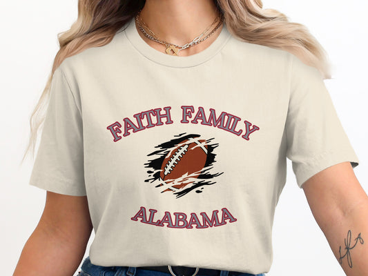 Faith Family Alabama Football Themed Graphic Product