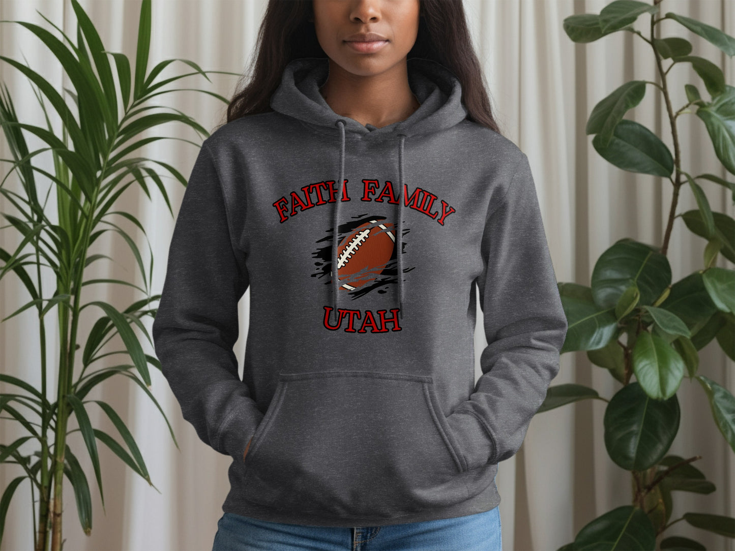Faith Family Utah Football Graphic Hoodie product type