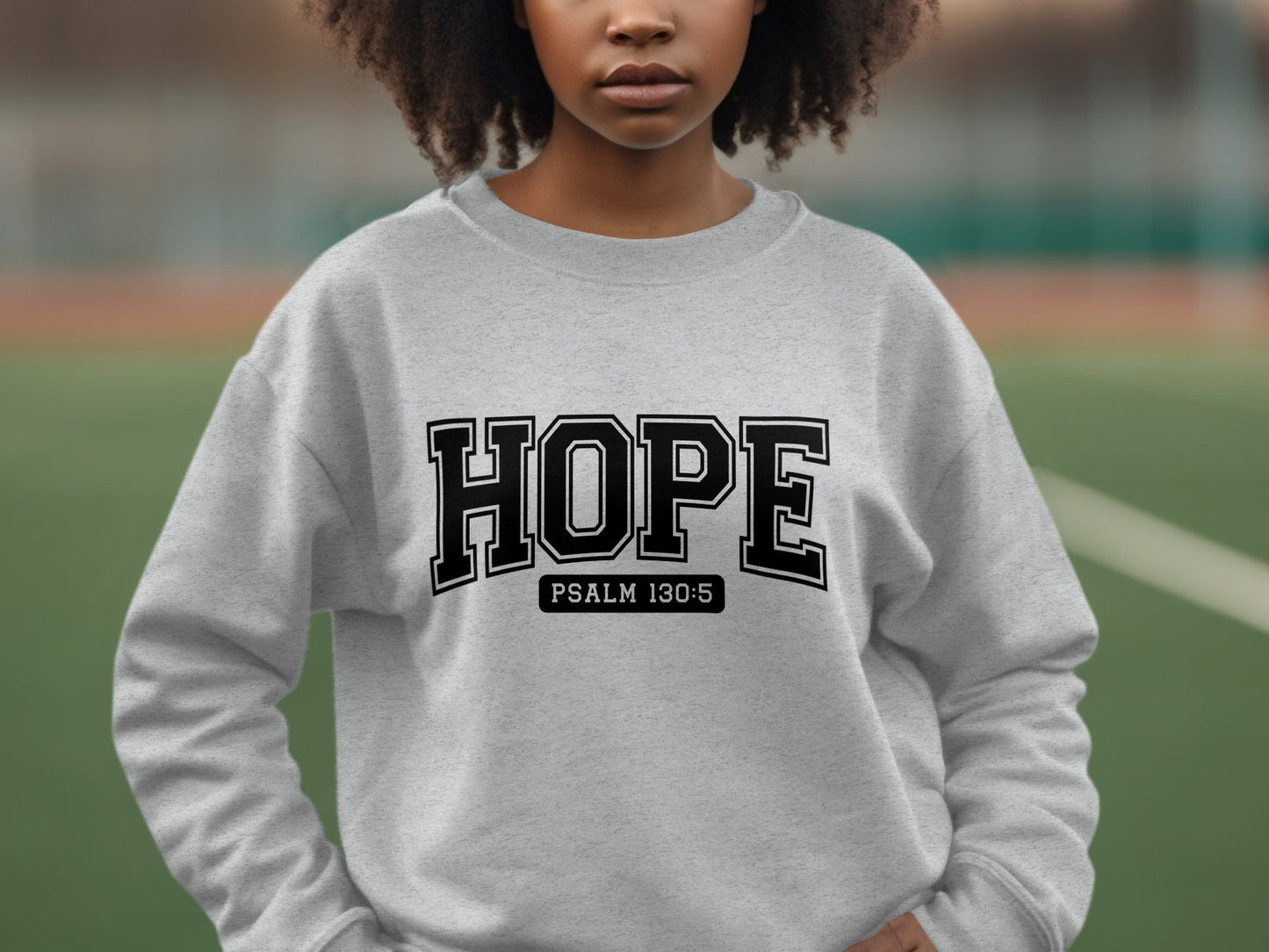 HOPE Psalm 130:5 Inspirational Graphic Printed Shirt