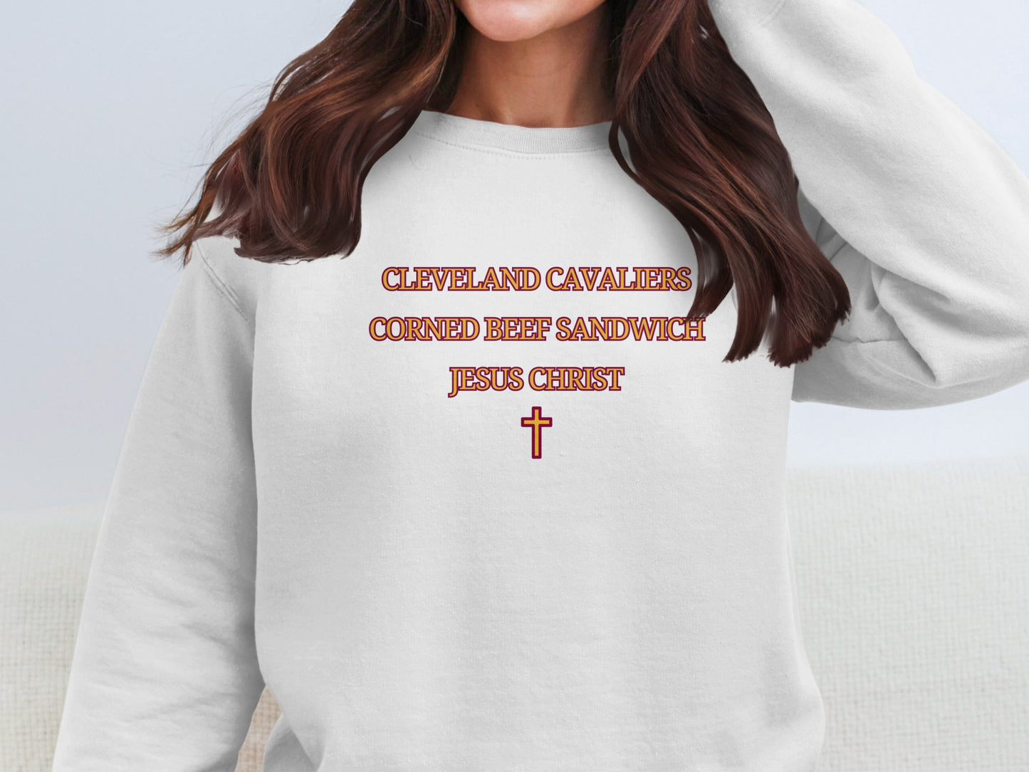 Cleveland Cavaliers Corned Beef Sandwich Jesus Christ sweatshirt