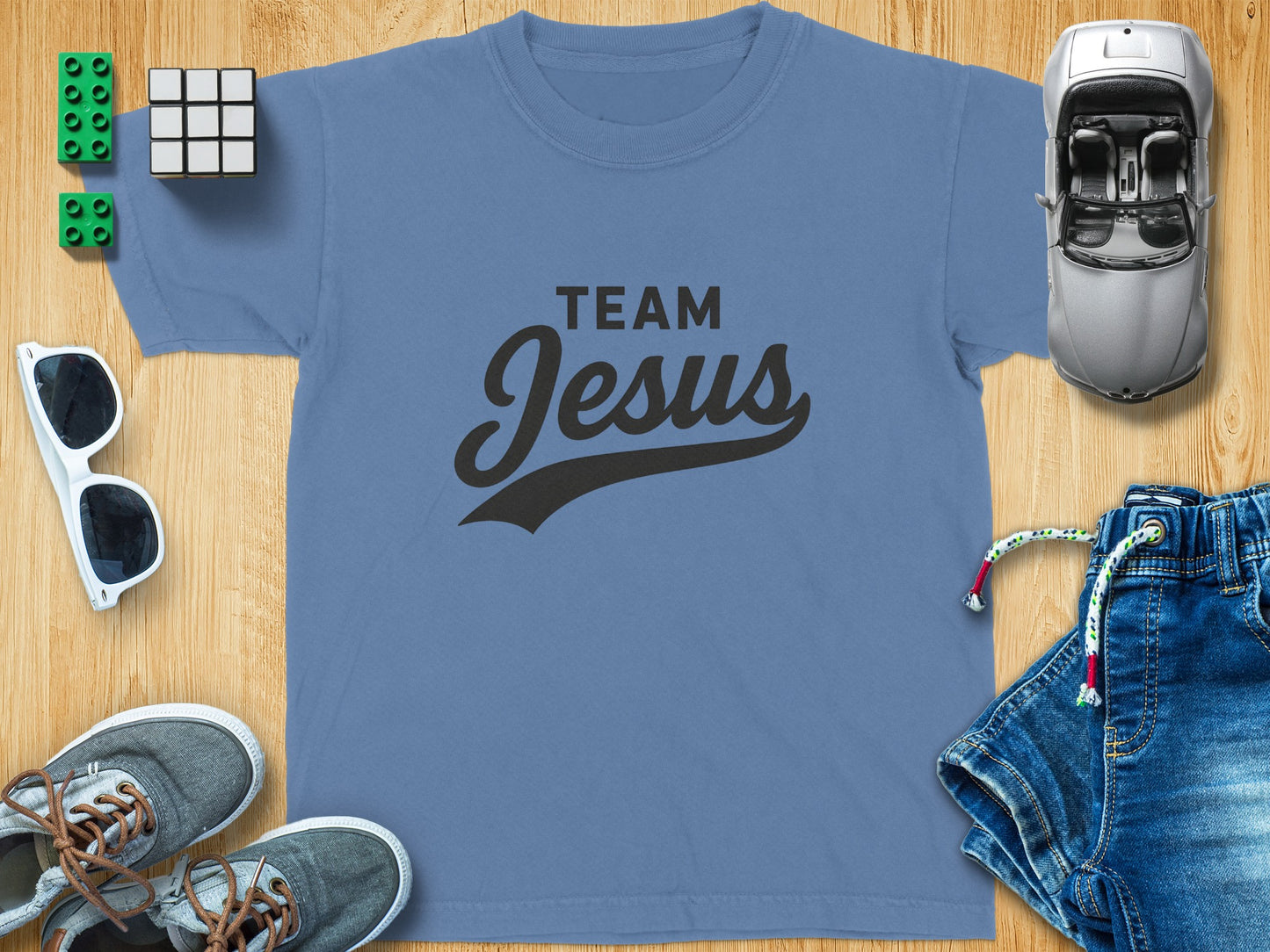 Team Jesus Bold Text Christian Apparel Shirt