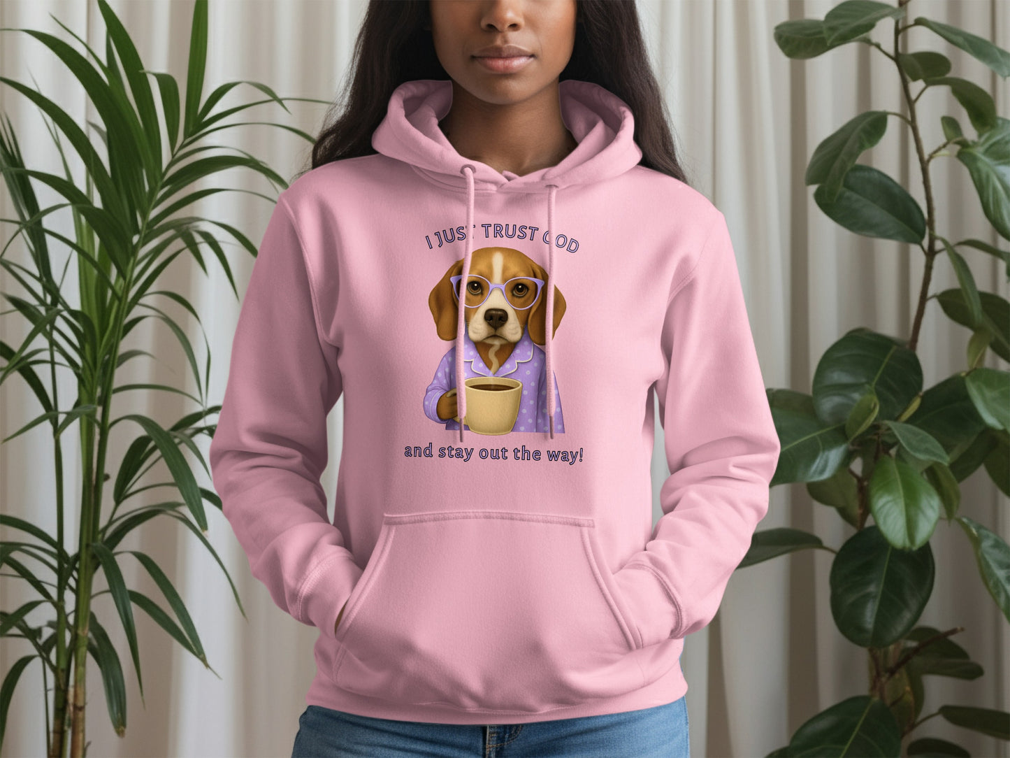 Dog Lover Trusts God Inspirational Hoodie