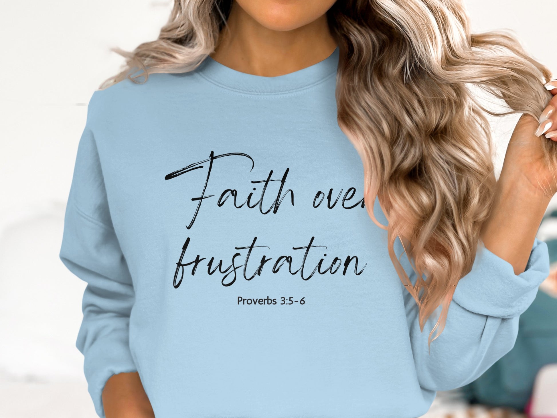 Faith Over Frustration Sweatshirt Inspirational Product