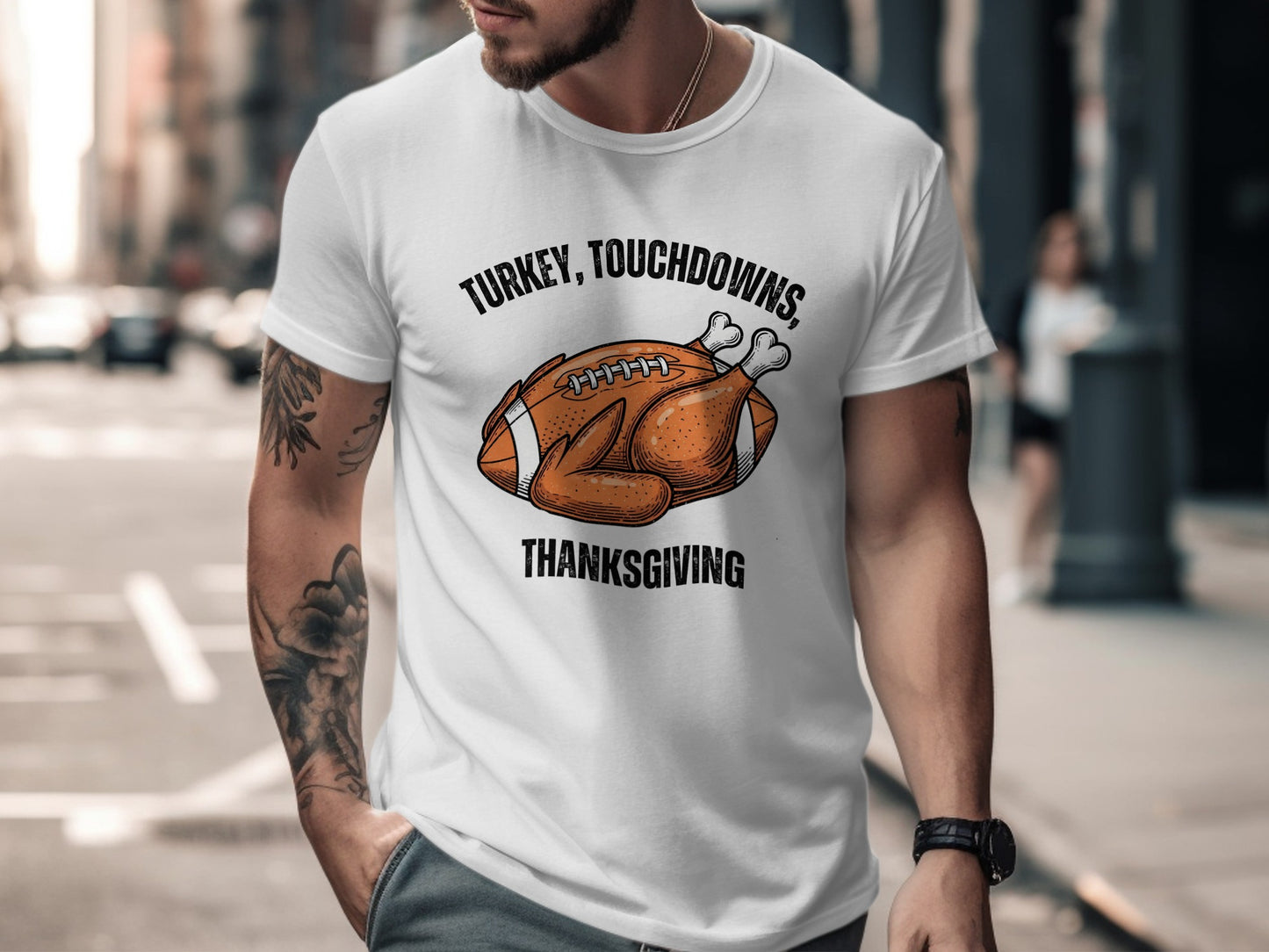 Turkey Touchdowns Thanksgiving T-Shirt