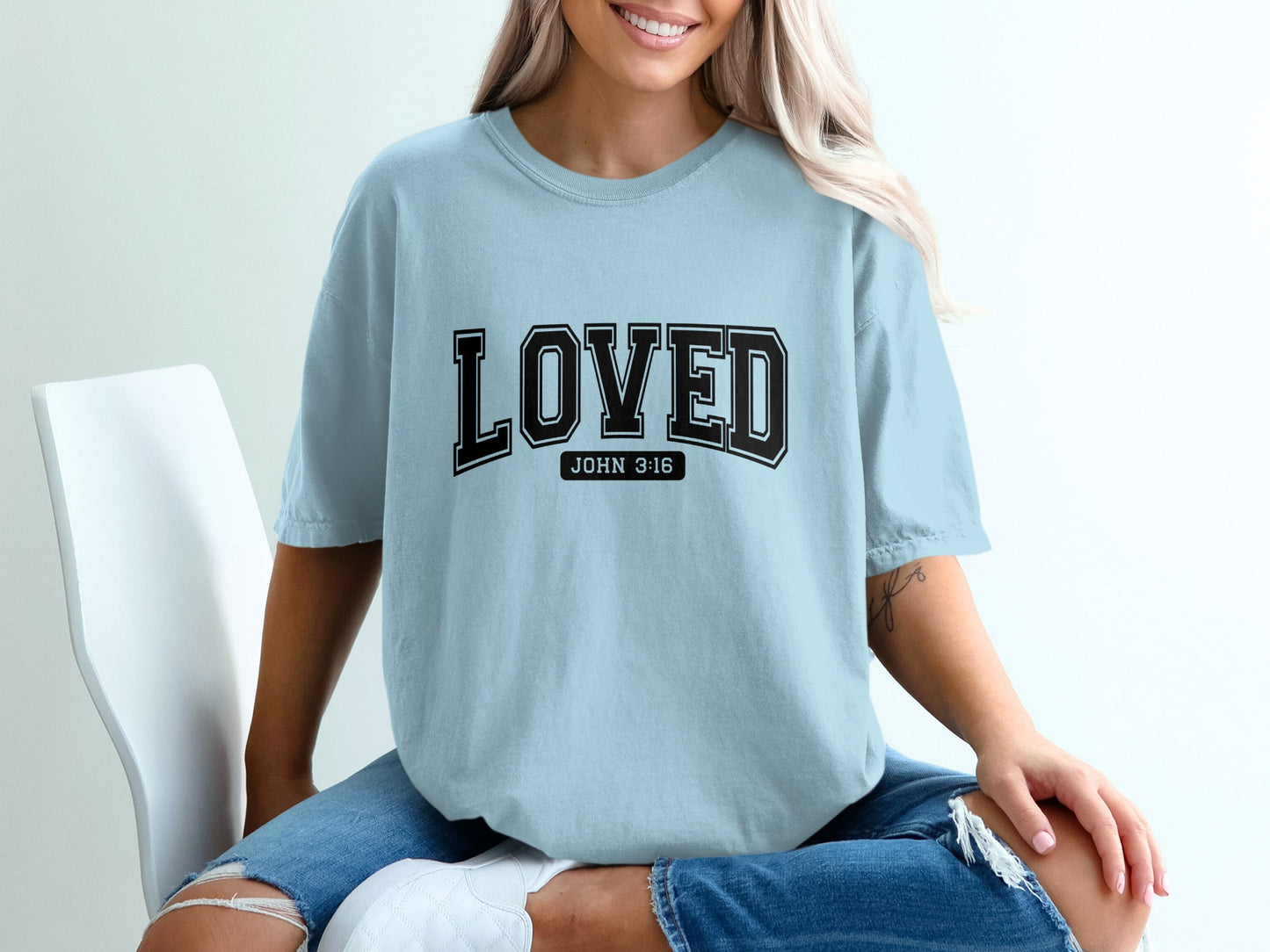 Loved John 3:16 Graphic Tee Cozy Casual Shirt