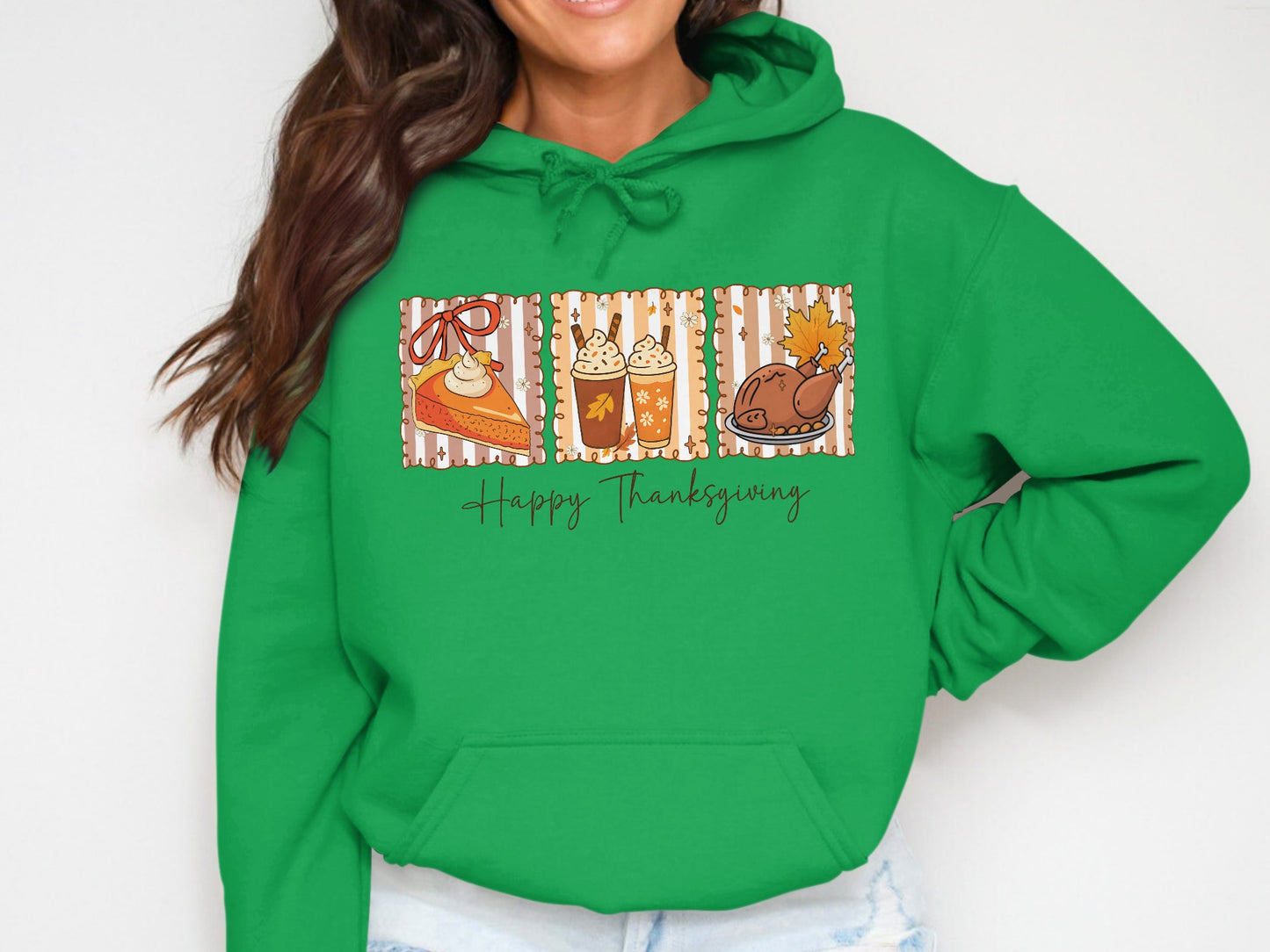 Happy Thanksgiving Graphic Hoodie for Festive Seasons