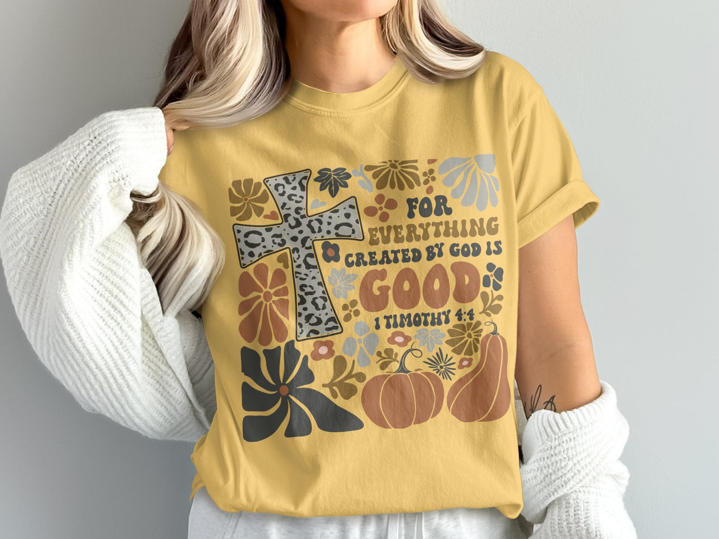 Christian Themed Graphic Tee with Inspirational Quote