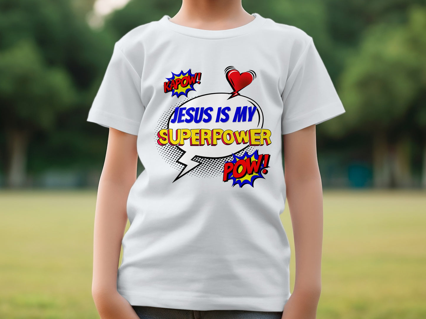 Jesus Is My Superpower Comic Style T-shirt