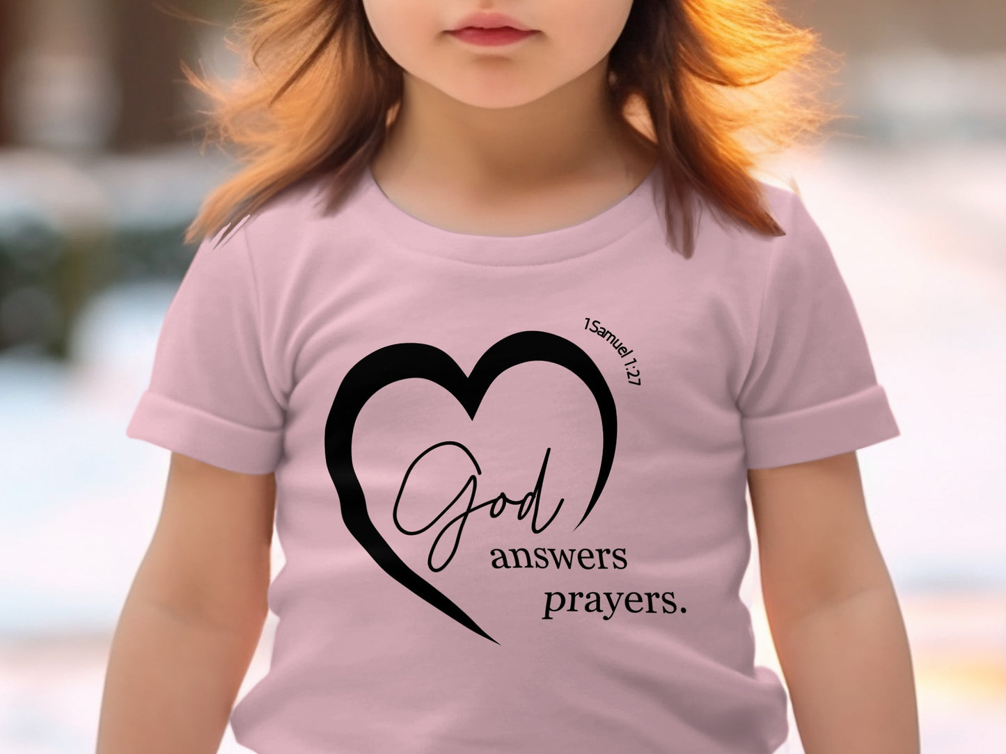 God Answers Prayers Heart Design Shirt