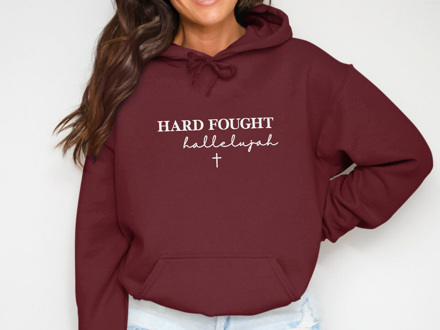 Hard Fought Hallelujah Inspirational Hoodie product