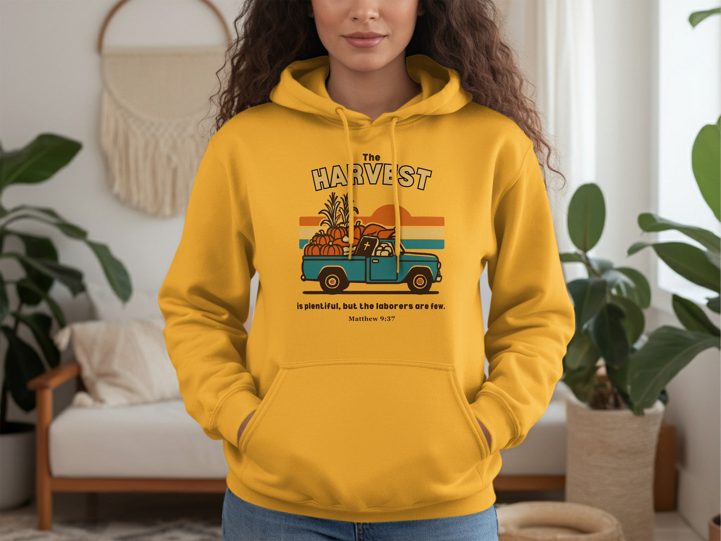 The Harvest Graphic Hoodie with Encouraging Message