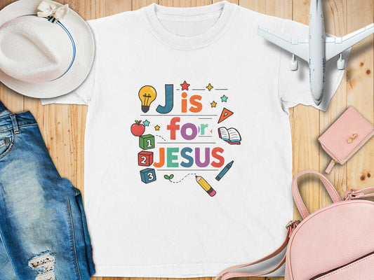 J Is For Jesus Kids Educational T-shirt