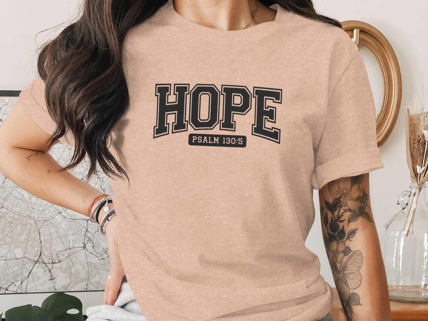 HOPE Psalm 130:5 Inspirational Graphic Tee