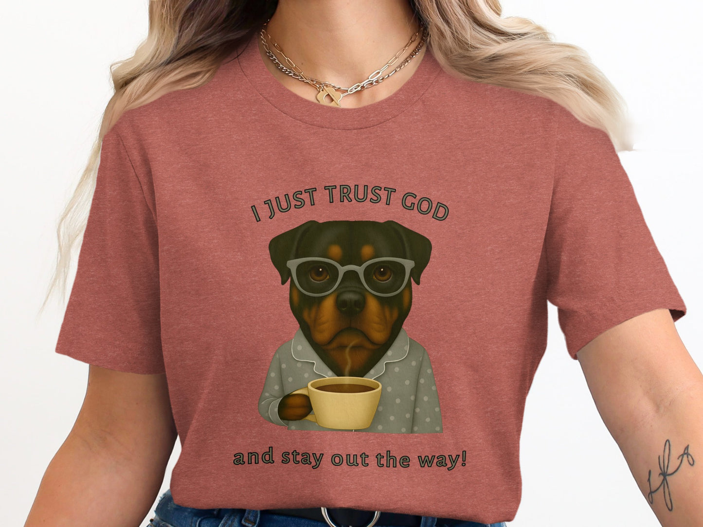 I Just Trust God Dog Graphic T-Shirt