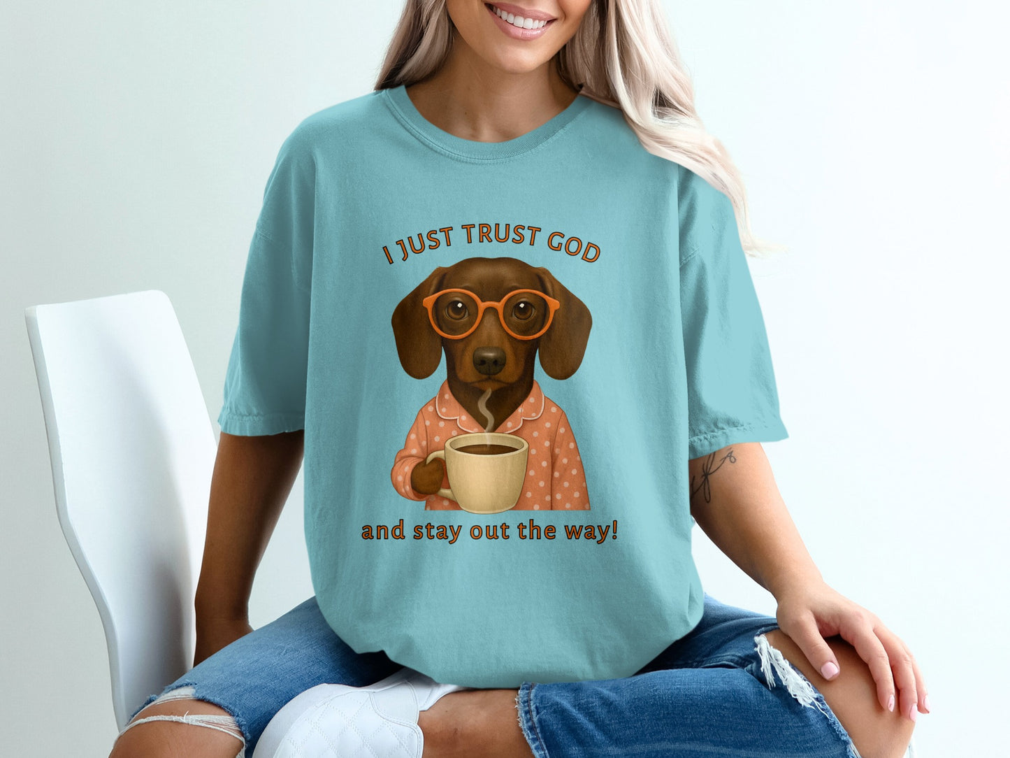 I Just Trust God And Stay Out the Way Dog Shirt