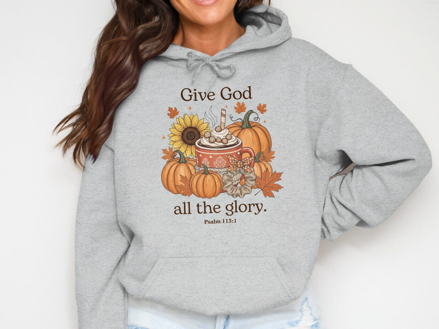 Give God All the Glory Colorful Hoodie Design