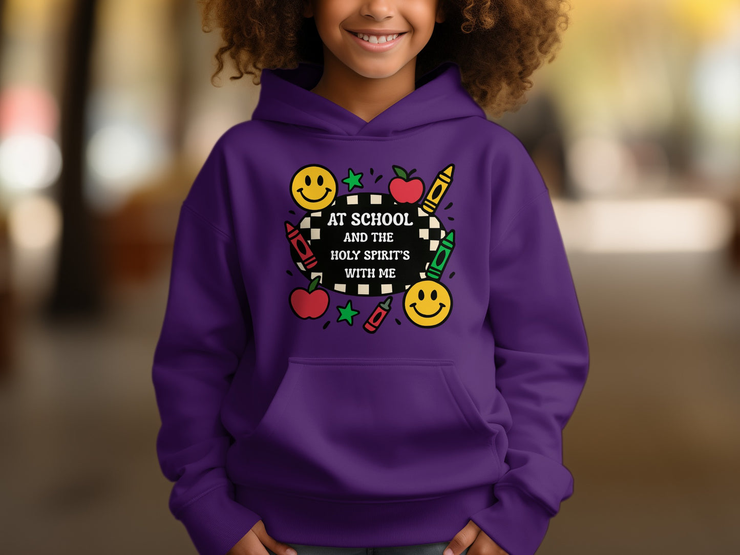Kids Hoodie At School And The Holy Spirit Design