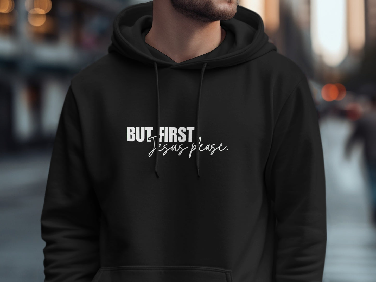 But First Jesus Please Graphic Hoodie product type