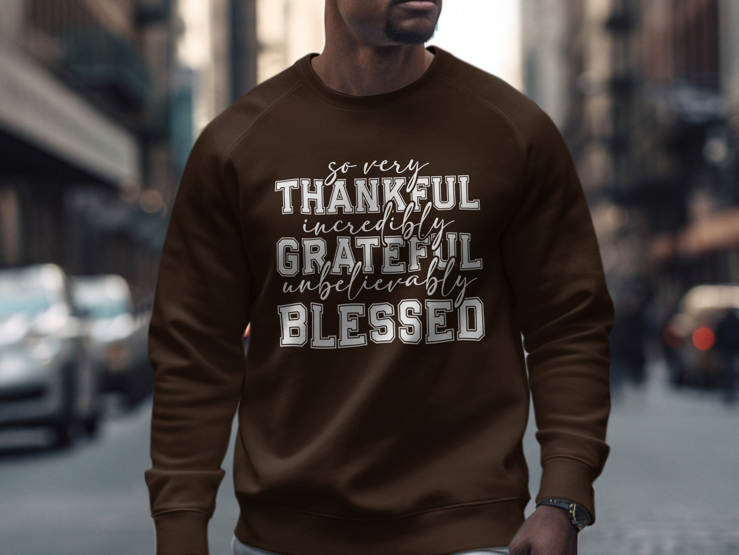 So Very Thankful Grateful Blessed Sweatshirt Product