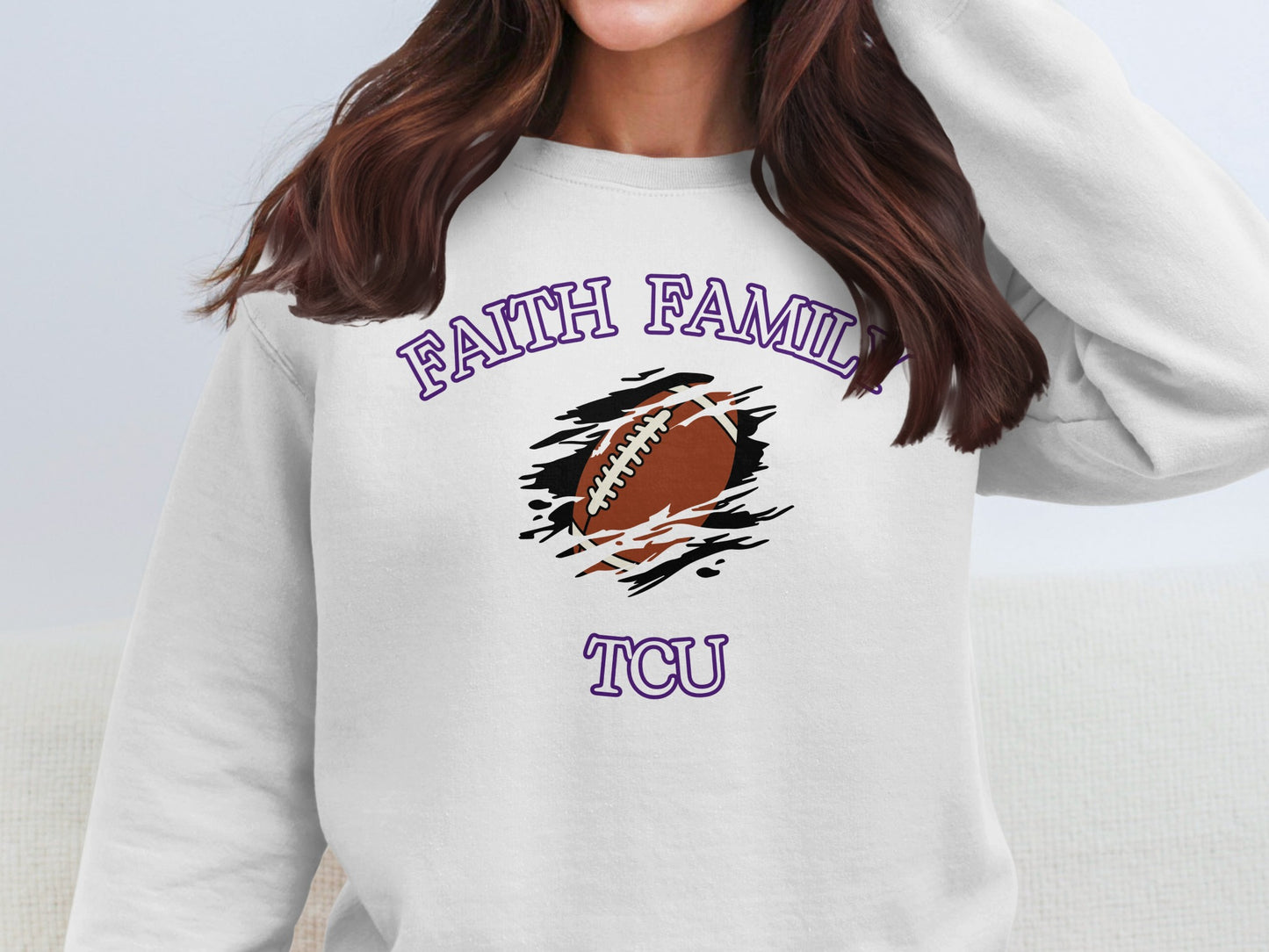 Faith Family TCU Football Sweatshirt product type