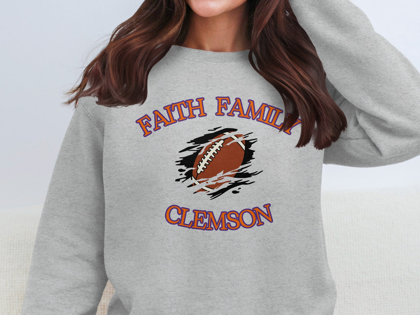 Faith Family Clemson Football Sweatshirt product type