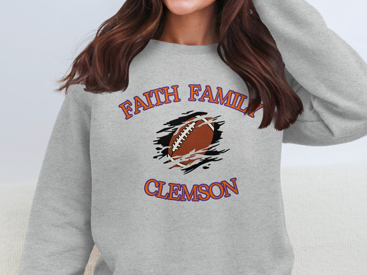 Faith Family Clemson Football Sweatshirt product type