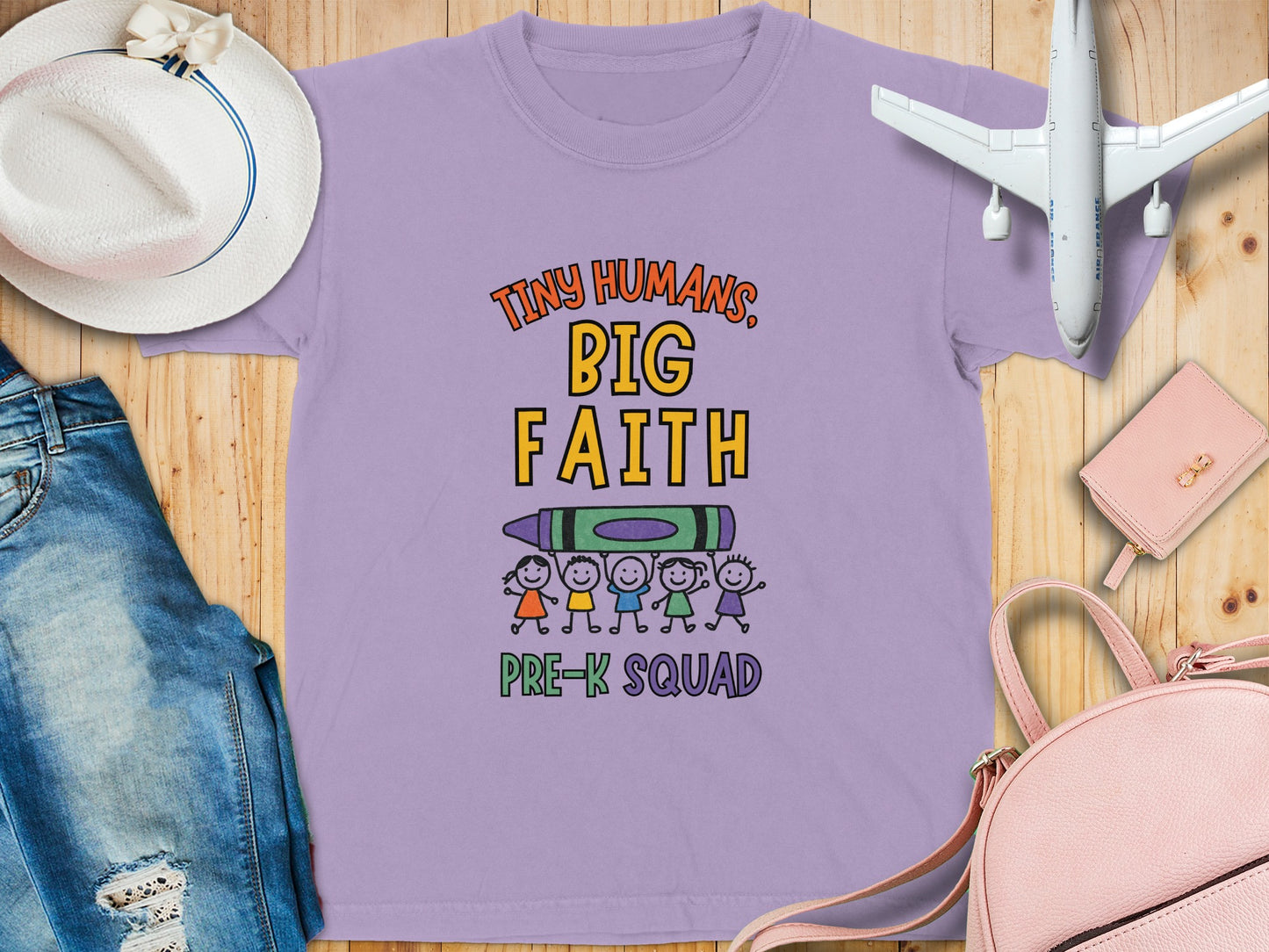 Tiny Humans Big Faith Pre-K Squad Shirt