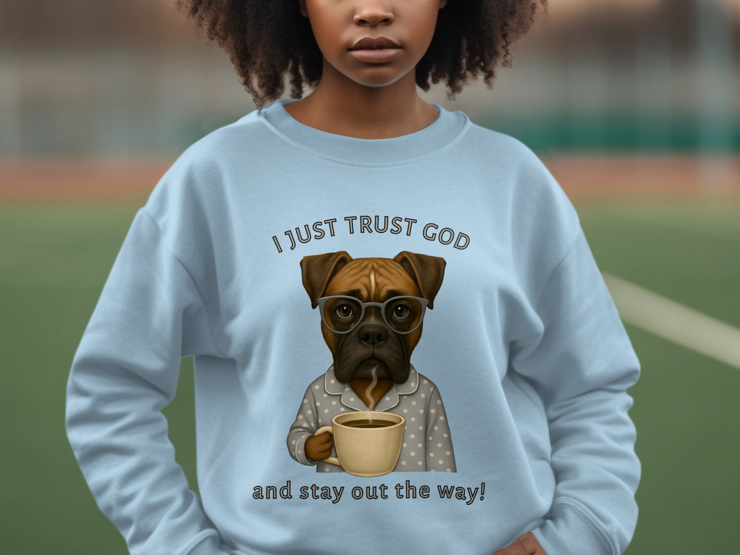 I Just Trust God and Stay Out the Way Graphic Top
