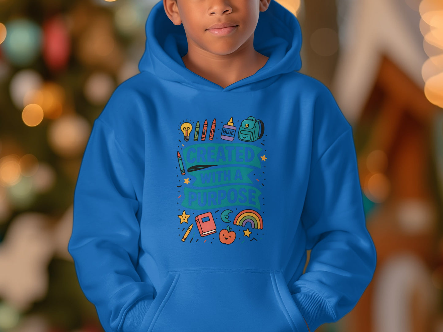 Created with a Purpose Blue Hoodie Product