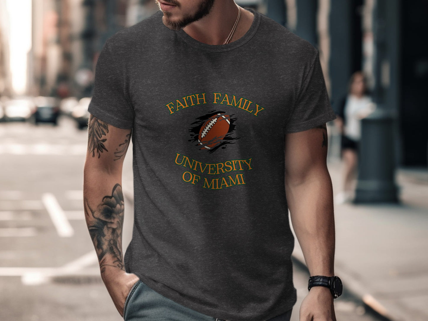 Faith Family University of Miami Football T-Shirt