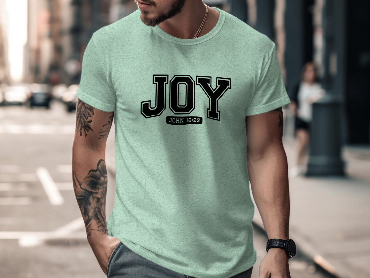 JOY John 16 22 Graphic Printed Casual Apparel Shirt