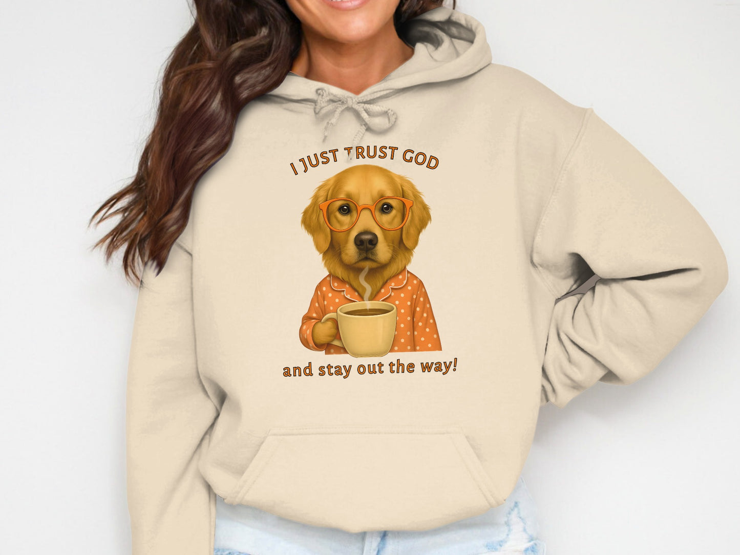 I Just Trust God Stay Out the Way Dog Hoodie