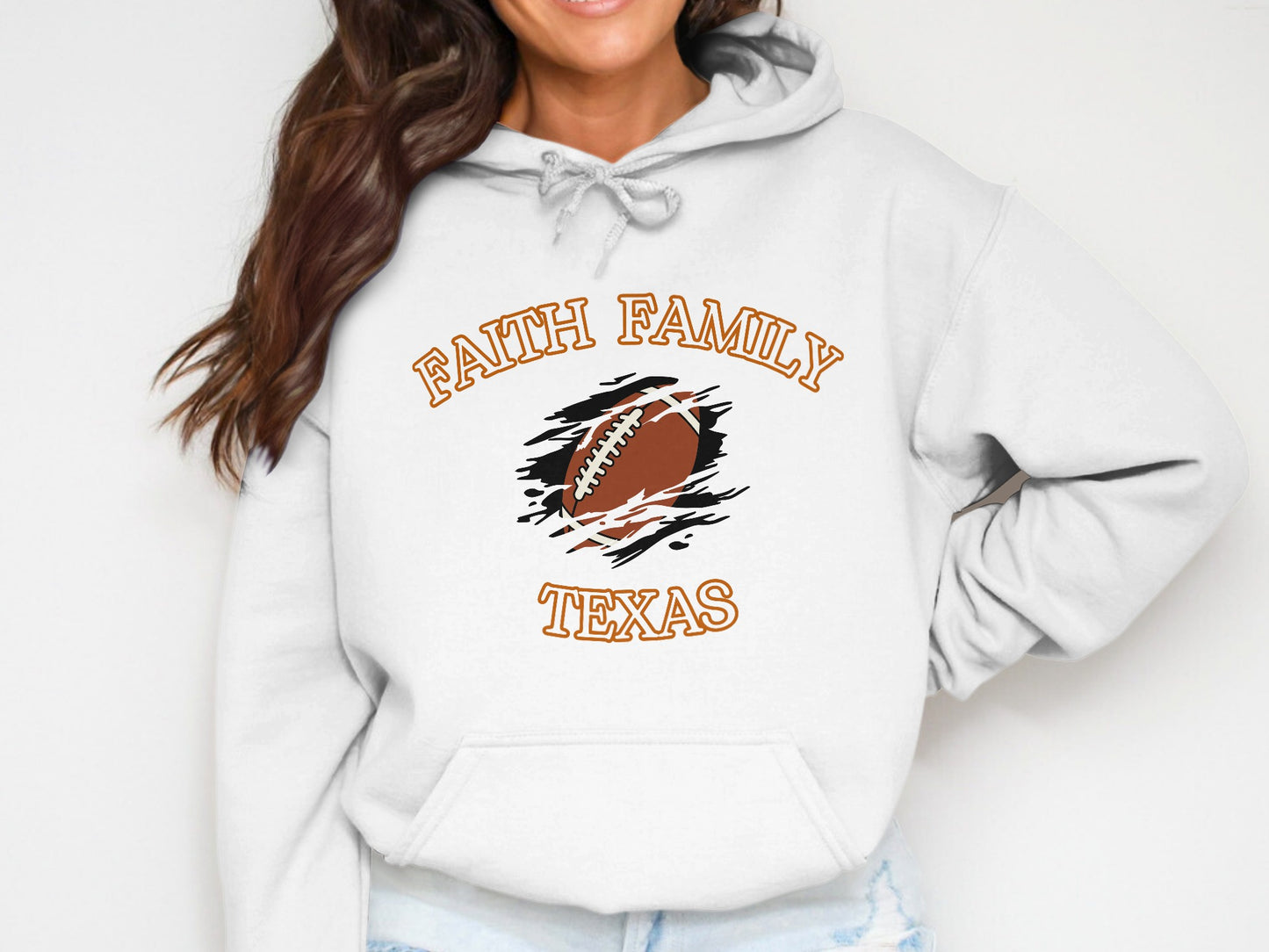 Faith Family Texas Football Graphic Hoodie product