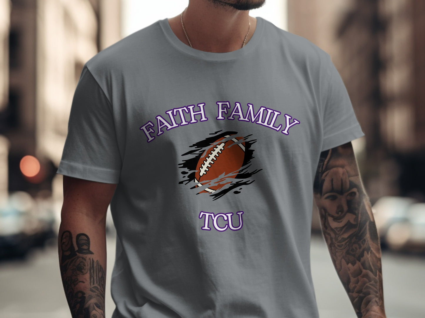 Faith Family TCU Football Graphic Tee