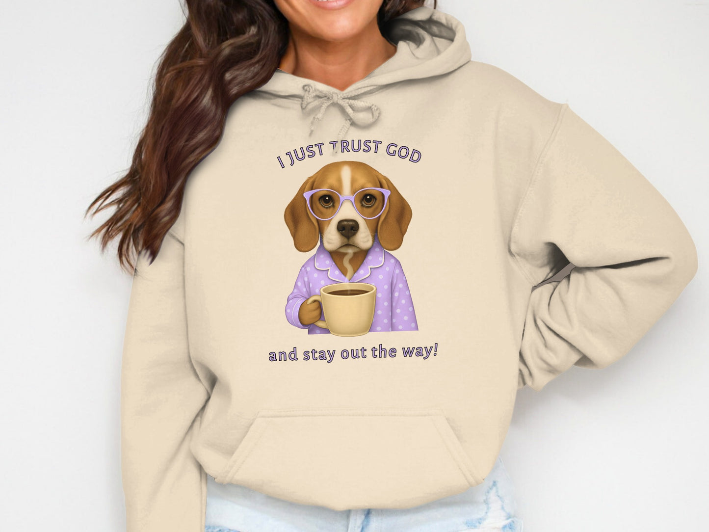 I Just Trust God Dog Graphic Hoodie