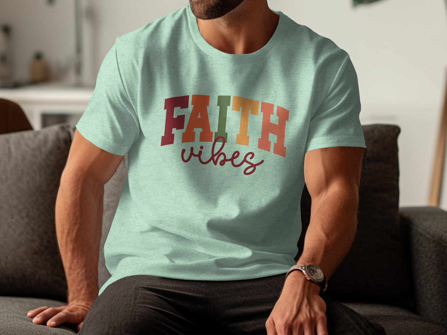FAITH VIBES Inspirational Graphic T-shirt product