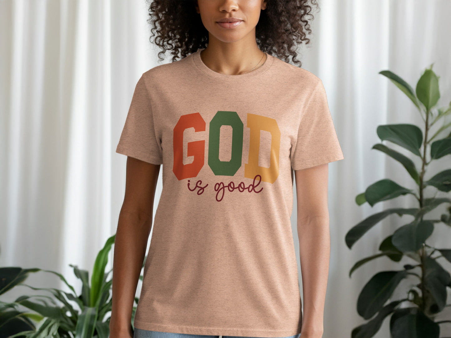 GOD is good Multicolored Print T-shirt