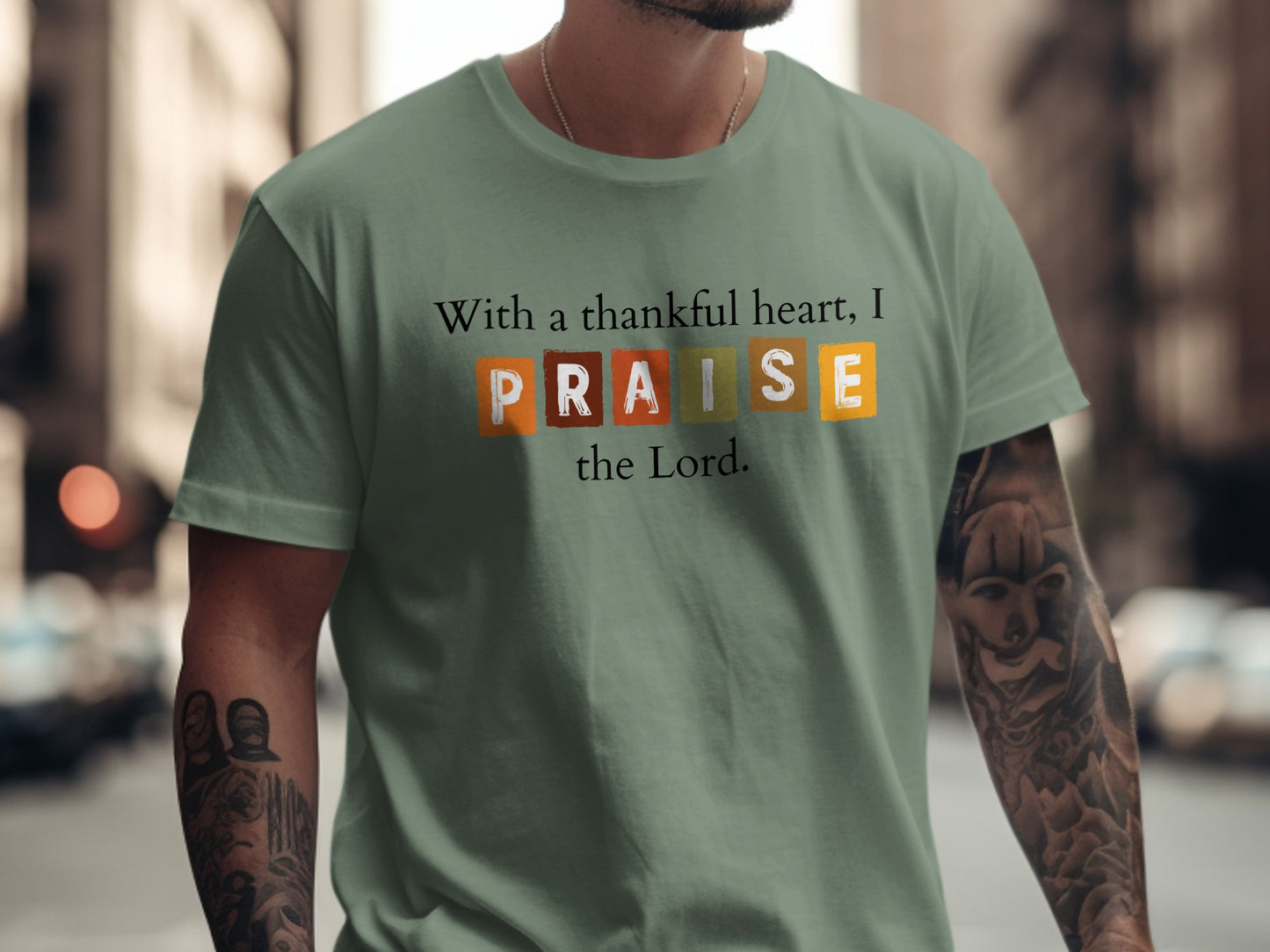 With a Thankful Heart I Praise the Lord T-shirt