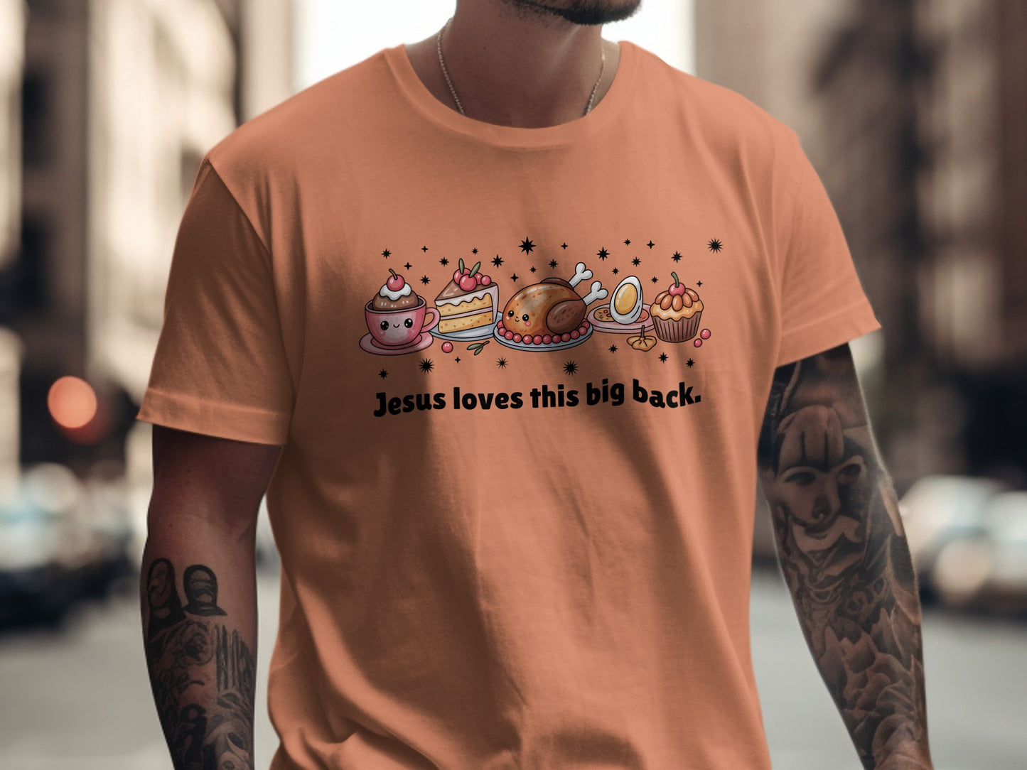 Jesus Loves This Big Back Cake Design Shirt