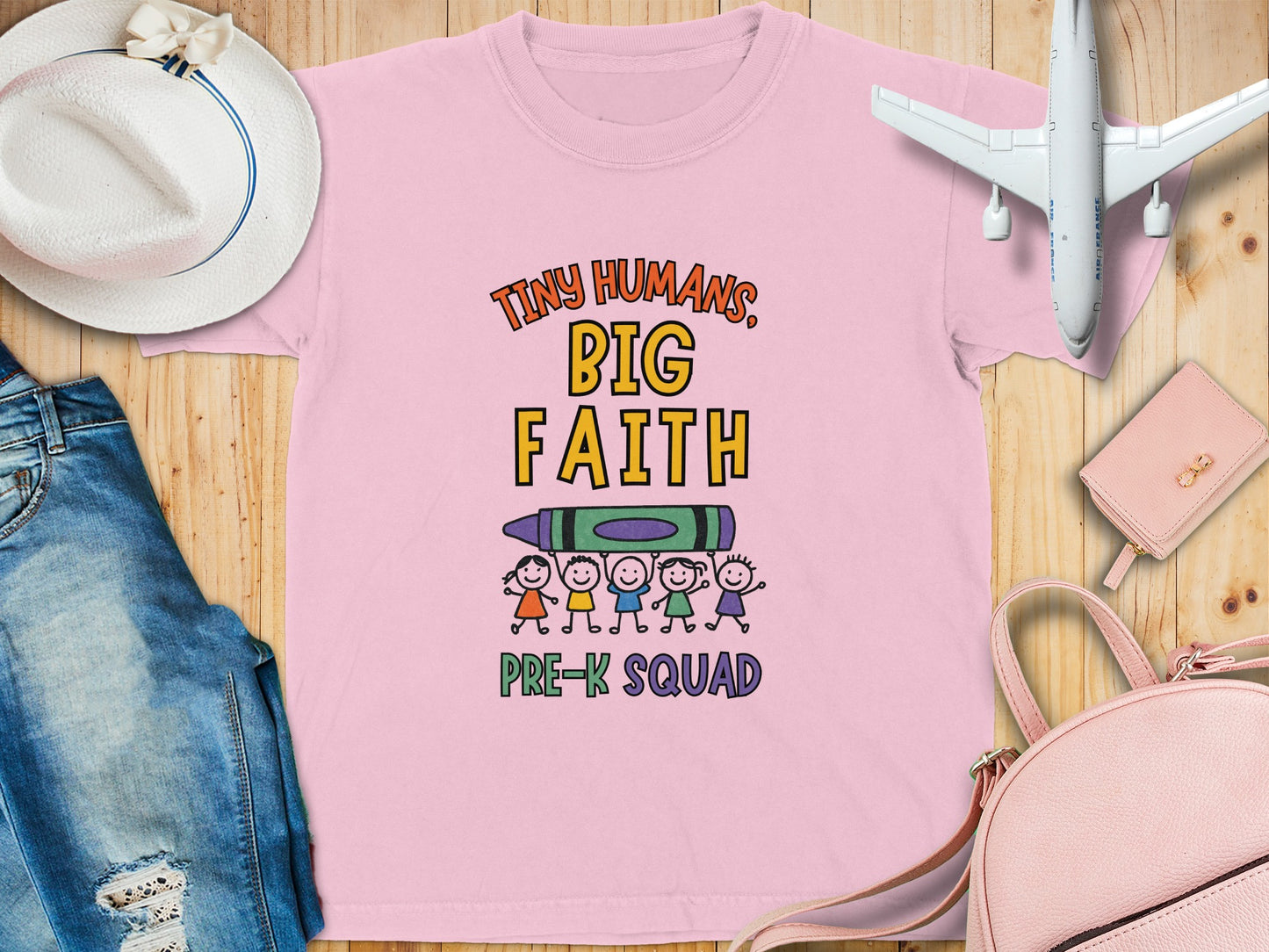 Tiny Humans Big Faith Pre-K Squad T-shirt