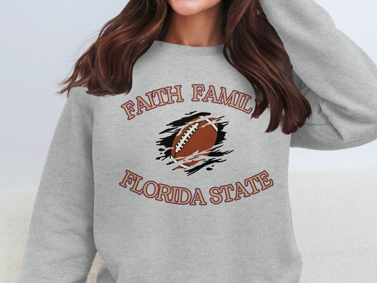 Faith Family Florida State Football Sweatshirt product