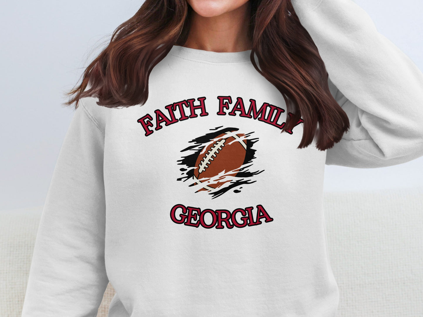 Faith Family Georgia Football Sweatshirt product